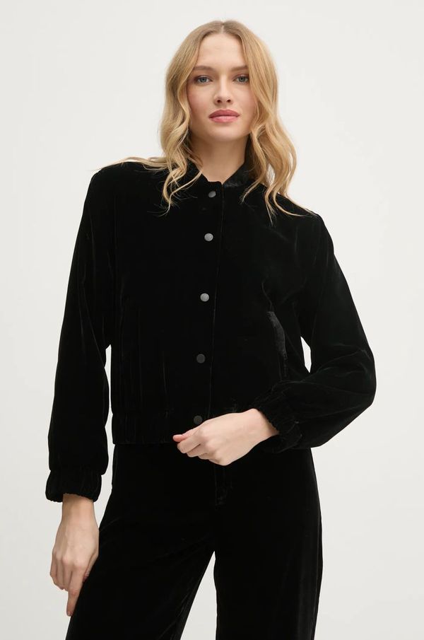 Pepe Jeans Bomber jakna Pepe Jeans FALLON za žene, boja: crna, za prijelazno razdoblje, PL402501