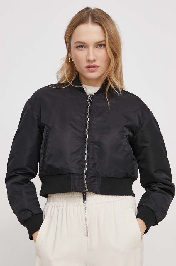 Pepe Jeans Bomber jakna Pepe Jeans za žene, boja: crna, za prijelazno razdoblje