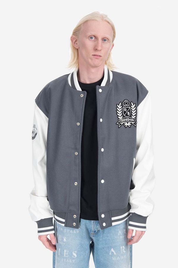 Reebok Classic Bomber jakna s primjesom vune Reebok Classic Res V Jacket boja: siva, HS7142-grey