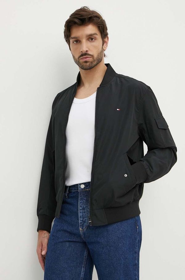 Tommy Hilfiger Bomber jakna Tommy Hilfiger za muškarce, boja: crna, za prijelazno razdoblje, MW0MW35658