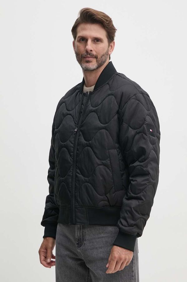 Tommy Hilfiger Bomber jakna Tommy Hilfiger za muškarce, boja: crna, za prijelazno razdoblje, MW0MW37341
