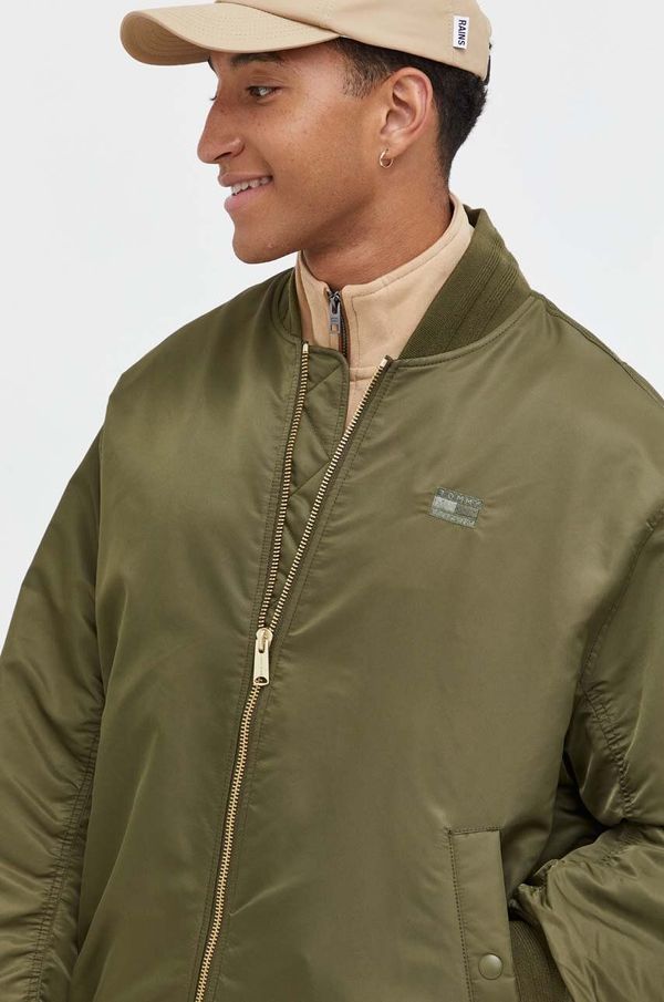Tommy Jeans Bomber jakna Tommy Jeans boja: zelena, za prijelazno razdoblje