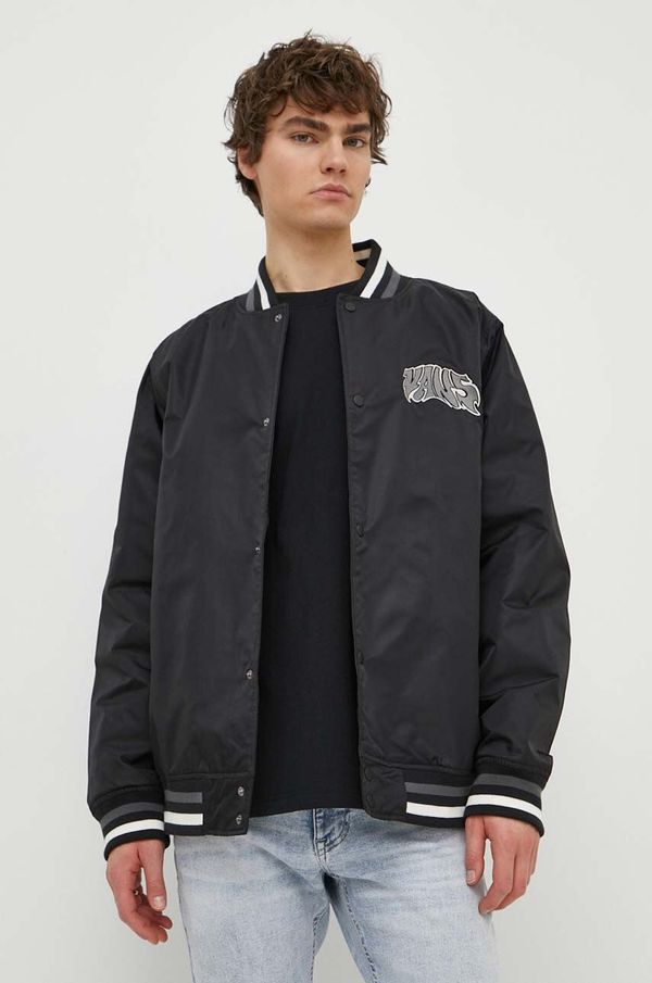Vans Bomber jakna Vans za muškarce, boja: crna, za prijelazno razdoblje