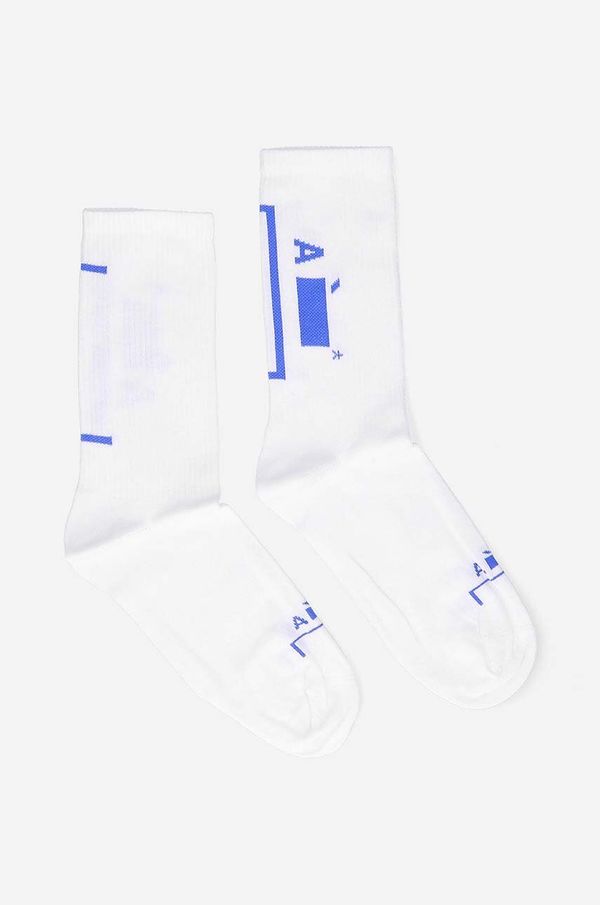 A-COLD-WALL* Čarape A-COLD-WALL* Barcket Sock boja: bijela, ACWMSK027-WHITE