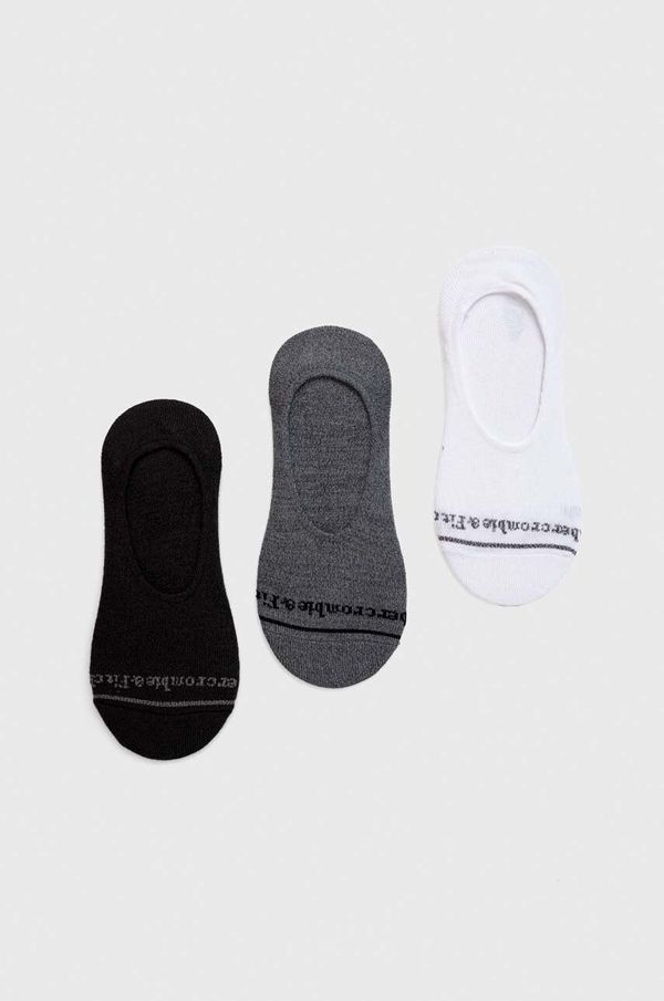 Abercrombie & Fitch Čarape Abercrombie & Fitch 3-pack za muškarce, boja: siva