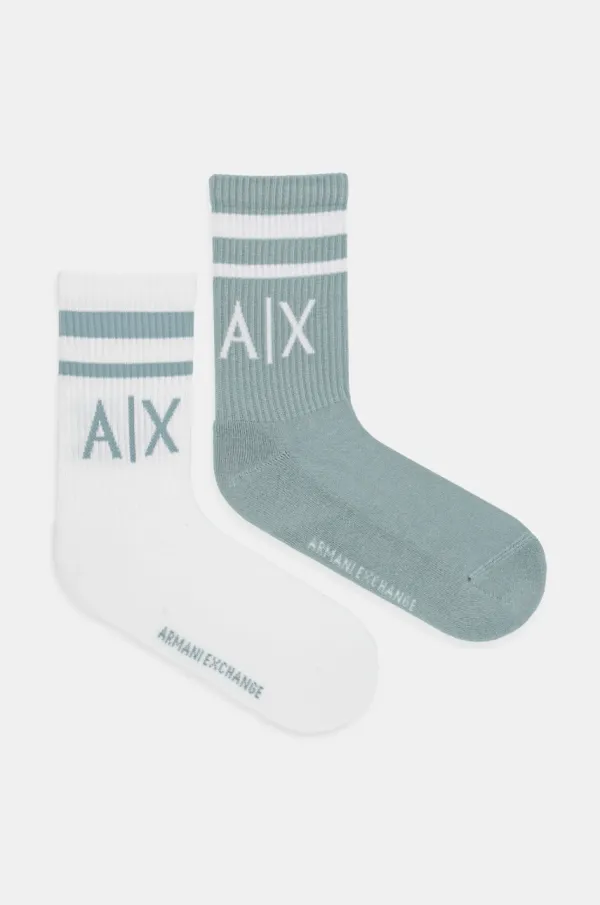 Armani Exchange Čarape Armani Exchange 2-pack za žene, boja: crna, 943030 CC650