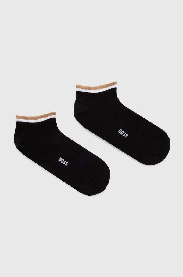 Boss Čarape BOSS 2-pack za muškarce, boja: crna