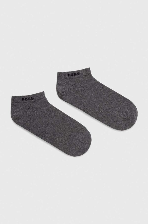 Boss Čarape BOSS 2-pack za muškarce, boja: siva