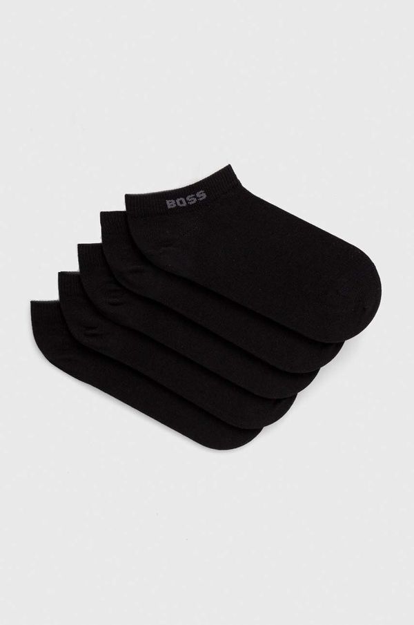 Boss Čarape BOSS 5-pack za žene, boja: crna