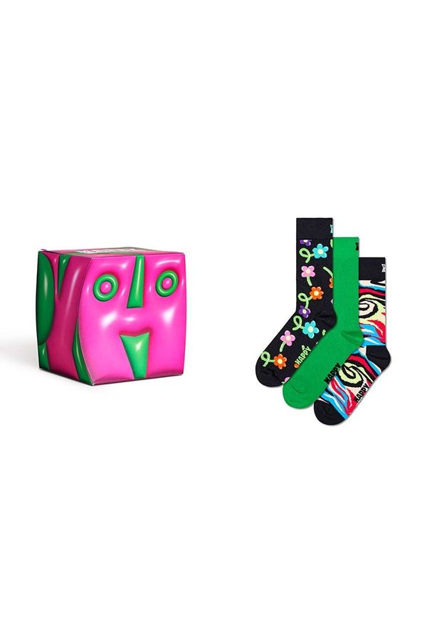 Happy Socks Čarape Happy Socks 3-Pack Hyper Cube Gift Set 3-pack P001719