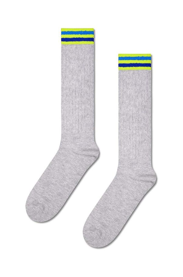 Happy Socks Čarape Happy Socks Sneaker Slouch Sock boja: siva, P001609
