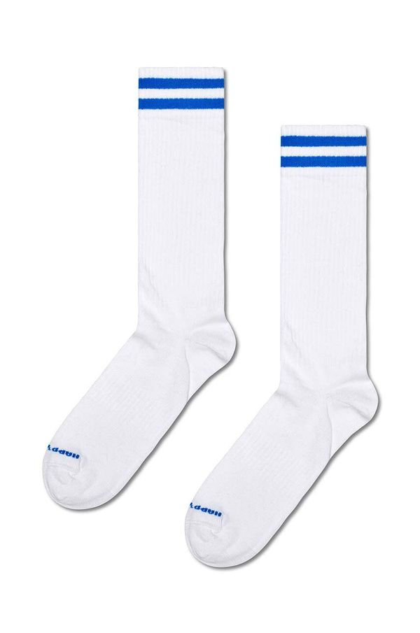 Happy Socks Čarape Happy Socks Solid Sneaker Thin Crew boja: bijela