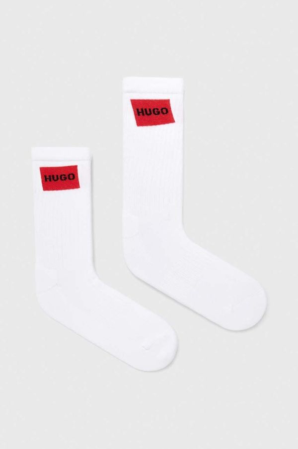 Hugo Čarape HUGO 2-pack za muškarce, boja: bijela, 50510640