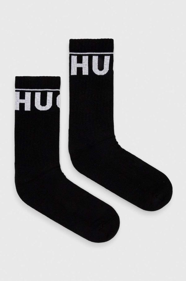 Hugo Čarape HUGO 2-pack za muškarce, boja: crna, 50510647