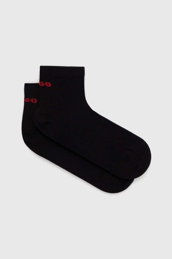 Hugo Čarape HUGO 2-pack za muškarce, boja: crna, 50516396