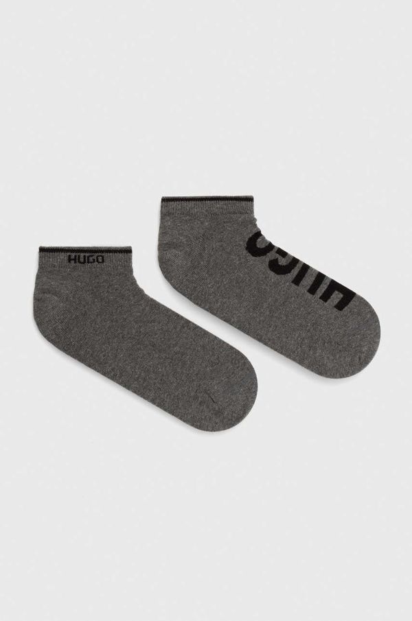 Hugo Čarape HUGO 2-pack za muškarce, boja: siva, 50468102