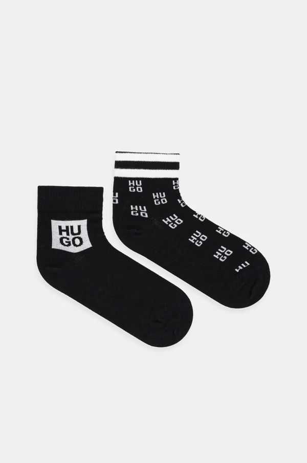 Hugo Čarape HUGO 2-pack za žene, boja: crna, 50530501