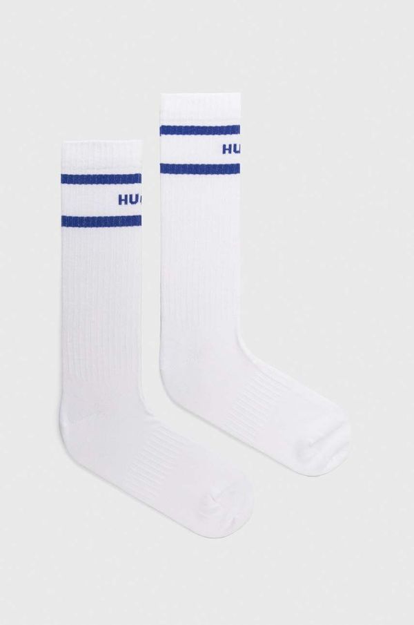 Hugo Blue Čarape Hugo Blue 2-pack za muškarce, boja: bijela