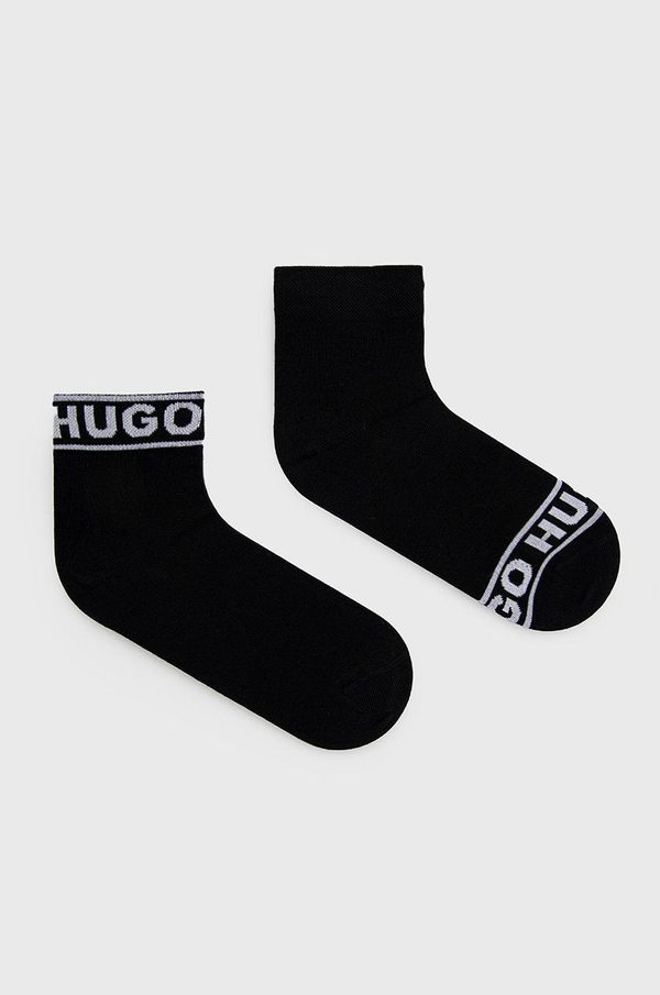 Hugo Čarape HUGO za žene, boja: crna