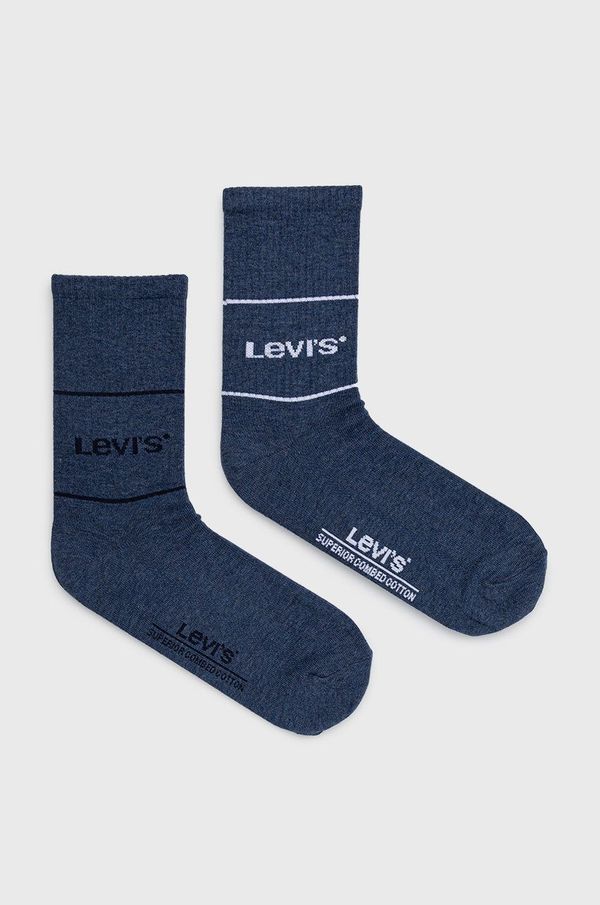 Levi's Čarape Levi's (2-pack) za muškarce, boja: tamno plava