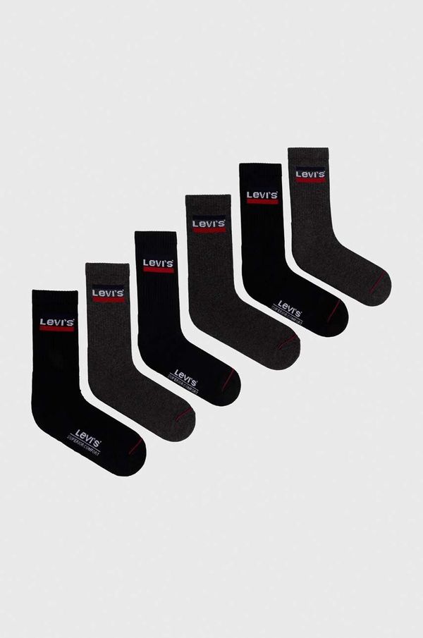 Levi's Čarape Levi's 6-pack boja: siva