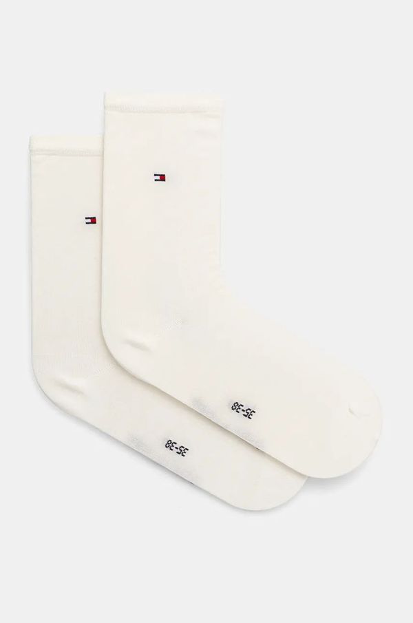 Tommy Hilfiger Čarape s dodatkom svile Tommy Hilfiger boja: bež, 701228796