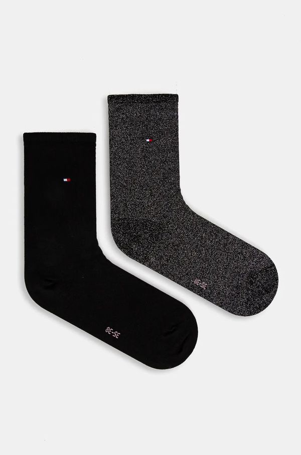 Tommy Hilfiger Čarape Tommy Hilfiger 2-pack za žene, boja: crna, 371221099