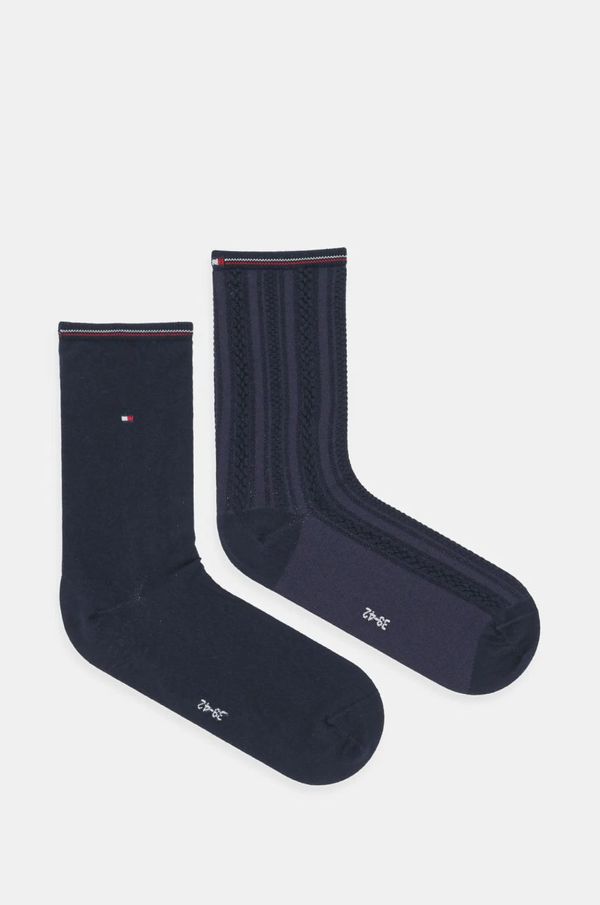 Tommy Hilfiger Čarape Tommy Hilfiger 2-pack za žene, boja: tamno plava, 701229856