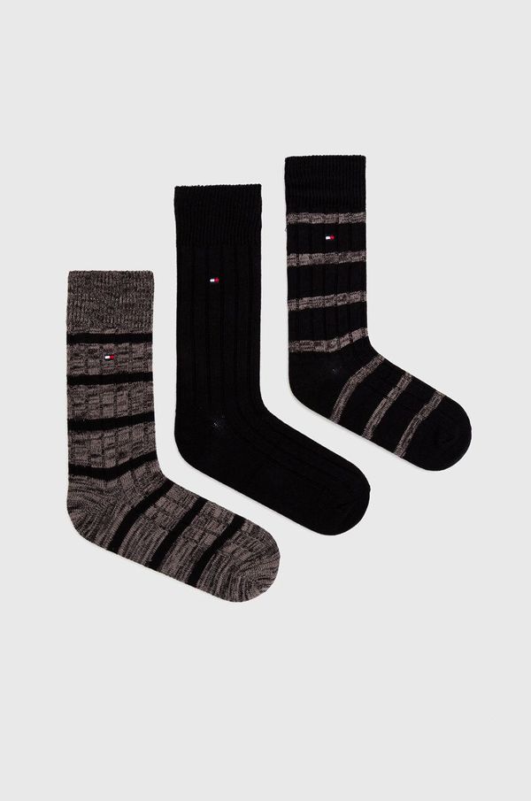 Tommy Hilfiger Čarape Tommy Hilfiger 3-pack za muškarce, boja: crna