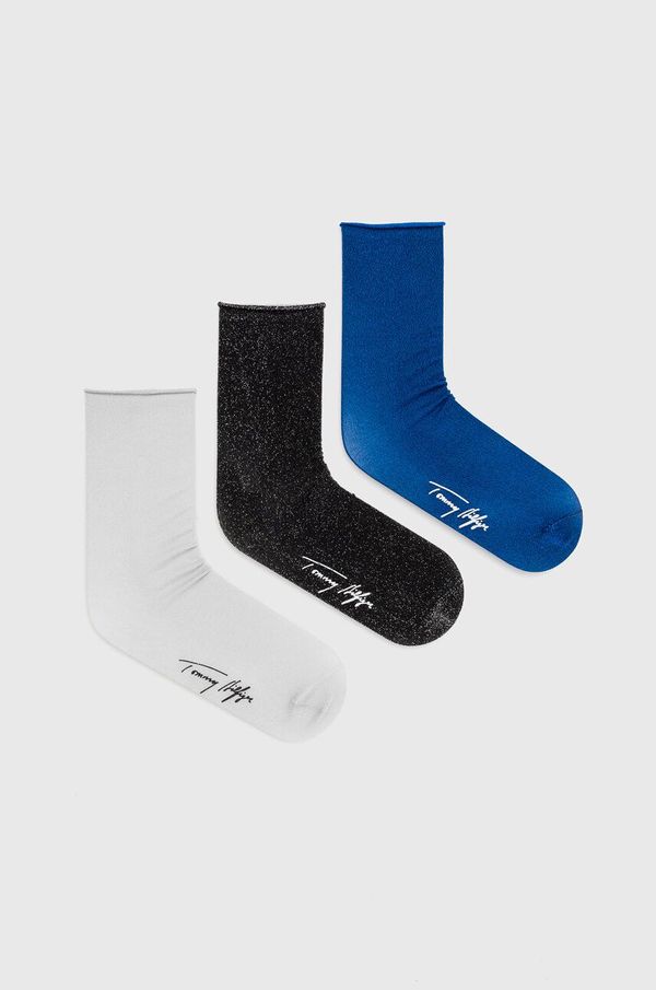 Tommy Hilfiger Čarape Tommy Hilfiger 3-pack za žene, boja: crna