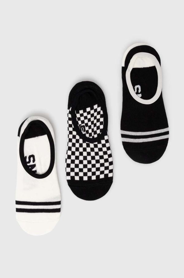 Vans Čarape Vans 3-pack za žene, boja: crna, VN000HTKBLK1