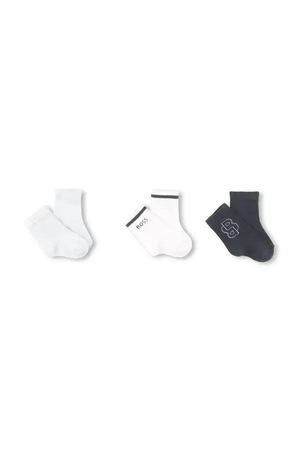 BOSS Čarapice za bebe BOSS 3-pack boja: tamno plava, J51739
