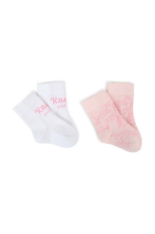 Kenzo kids Čarapice za bebe Kenzo Kids 2-pack boja: ružičasta