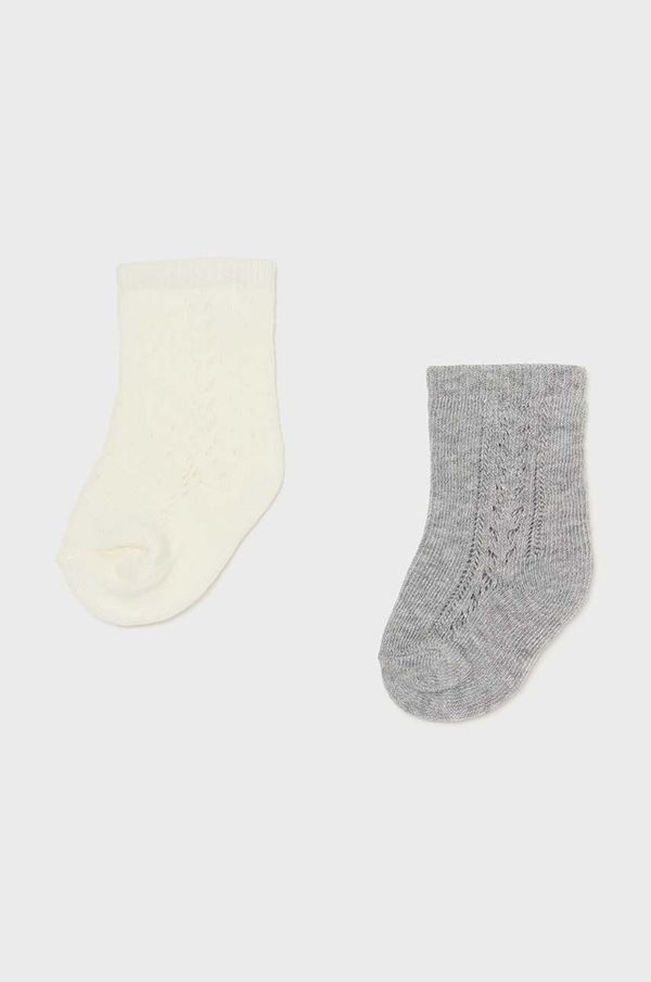 Mayoral Newborn Čarapice za bebe Mayoral Newborn 2-pack boja: siva, 9760