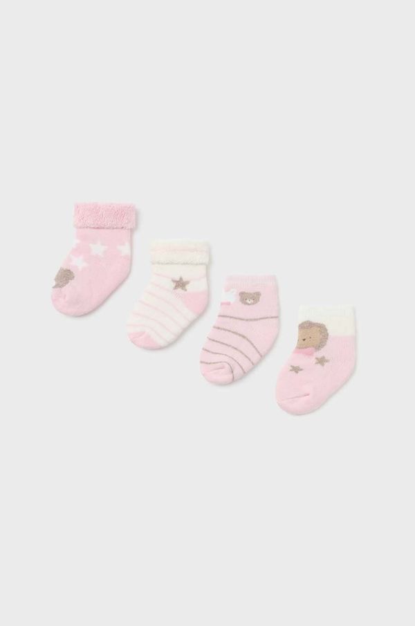 Mayoral Newborn Čarapice za bebe Mayoral Newborn 4-pack boja: ružičasta