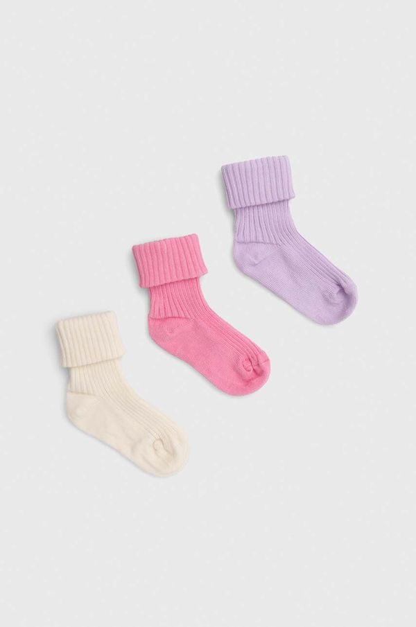 United Colors of Benetton Čarapice za bebe United Colors of Benetton 3-pack boja: ružičasta