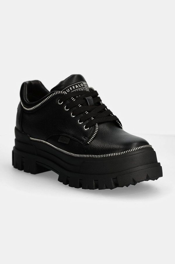 Buffalo Cipele Buffalo Aspha Cls Zip za žene, boja: crna, ravni potplat, 1622476-BLK