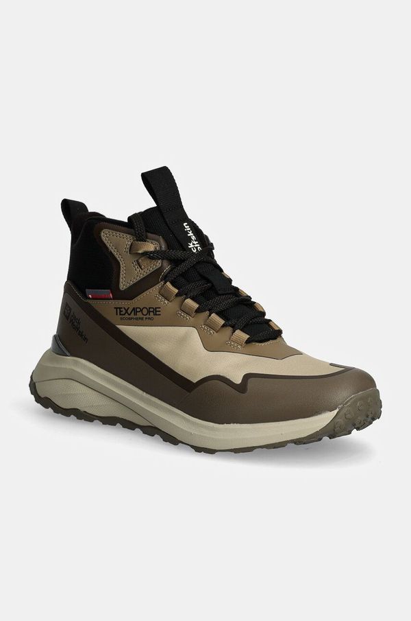 Jack Wolfskin Cipele Jack Wolfskin Dromoventure WT Texapore Mid za žene, boja: smeđa, s toplom podstavom, A62297