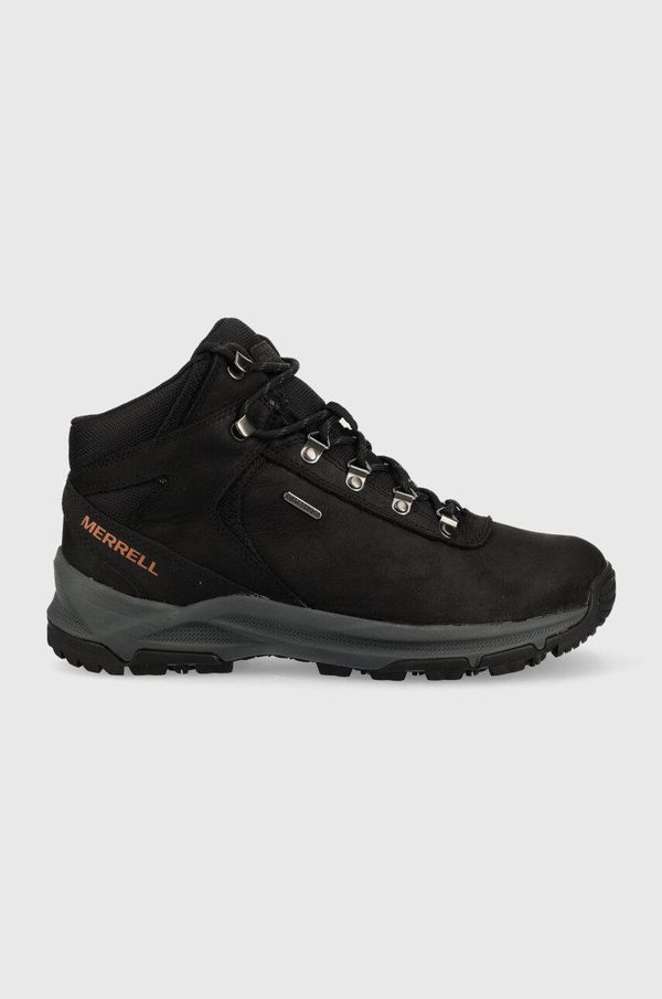 Merrell Cipele Merrell Erie Mid Leather Waterproof za muškarce, boja: crna