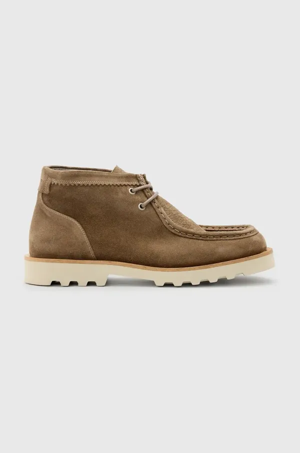 AllSaints Cipele od brušene kože AllSaints Skiff Suede Boot za muškarce, boja: siva, M015FC