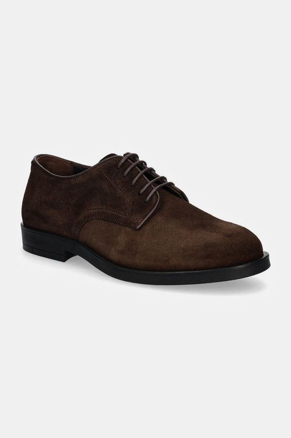 Calvin Klein Cipele od brušene kože Calvin Klein DERBY SUE za muškarce, boja: smeđa, HM0HM01622