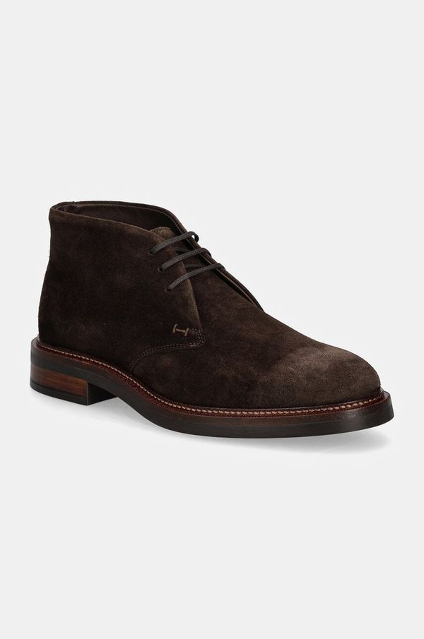 Hackett London Cipele od brušene kože Hackett London EGMONT SAFARI za muškarce, boja: smeđa, HMS21412