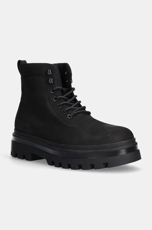 Calvin Klein Jeans Cipele od nubuk kože Calvin Klein Jeans LUGGED LACEUP BOOT OXF HIKING NB boja: crna, YM0YM01076