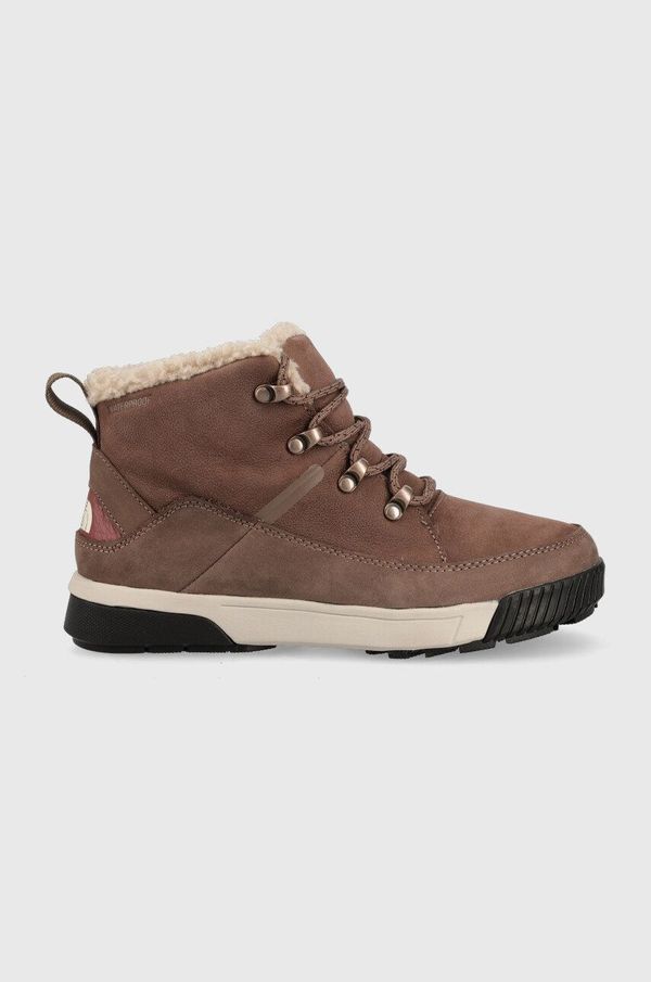 The North Face Cipele The North Face Sierra Mid WOMEN S LACE WP za žene, boja: smeđa, s toplom podstavom