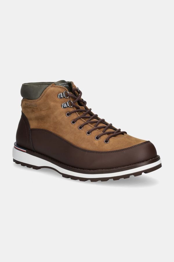 Tommy Hilfiger Cipele Tommy Hilfiger CORPORATE OUTDOOR NUBUCK BOOT za muškarce, boja: smeđa, FM0FM05190