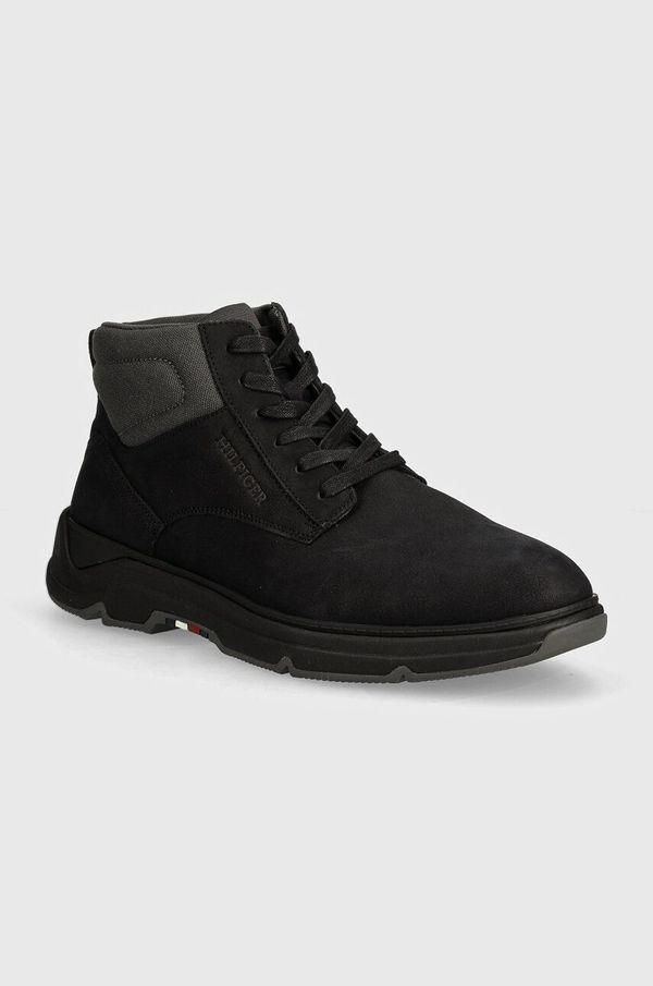 Tommy Hilfiger Cipele Tommy Hilfiger HILIFGER NUBUCK HYBRID CHUKKA za muškarce, boja: crna, FM0FM05108