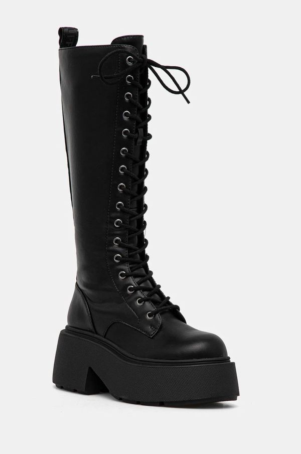 Buffalo Čizme Buffalo Vicious Lace Up Hi za žene, boja: crna, s platformom, 1622482-BLK