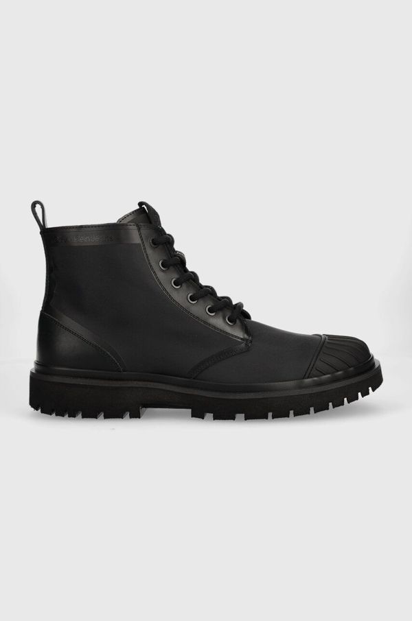 Calvin Klein Jeans Čizme Calvin Klein Jeans EVA LACEUP BOOT MID za muškarce, boja: crna, YM0YM00833