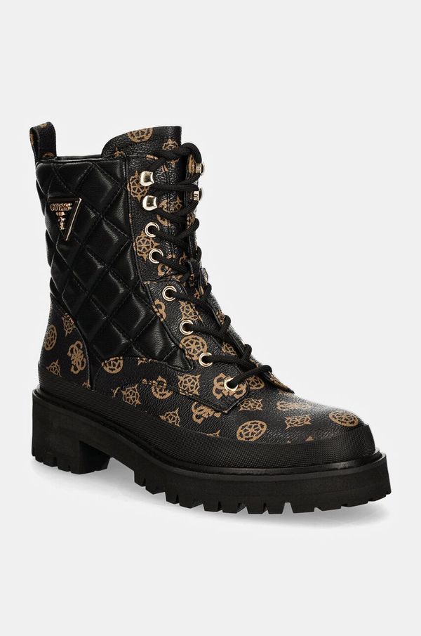 Guess Čizme Guess BADAE2 za žene, boja: crna, s platformom, FLFBD2 FAL10