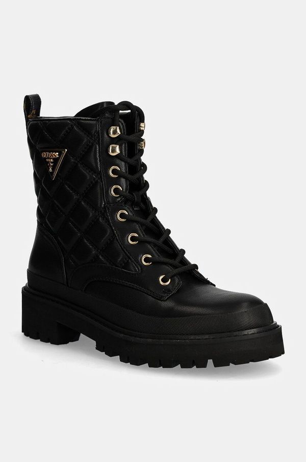 Guess Čizme Guess BADAE2 za žene, boja: crna, s platformom, FLFBD2 FAL10